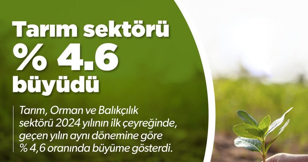 Bakan Yumaklı: "Tarım sektörü yüzde 4,6 büyüdü"