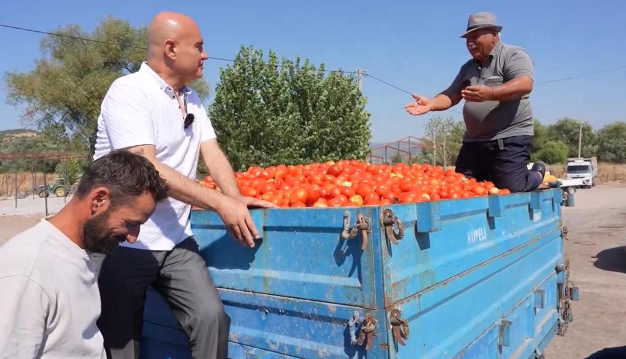 Çiftçinin "domates" ile konuşması gündem oldu