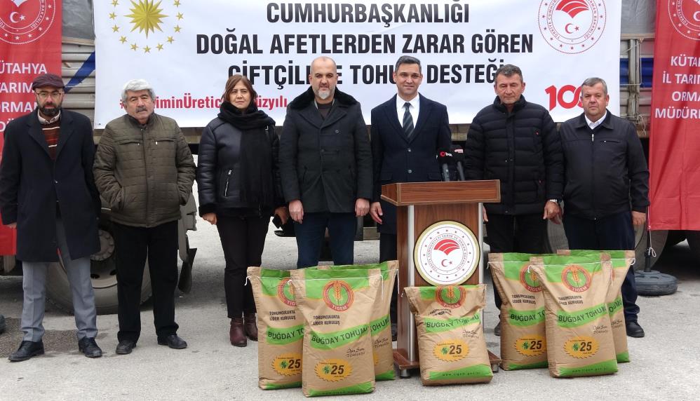 Kütahya'da 301 üreticiye hububat tohumu desteği yapıldı