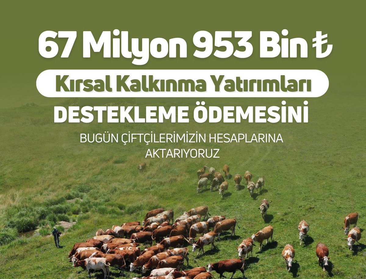 Yaklaşık 68 milyon liralık destek ödemesi yatırıldı