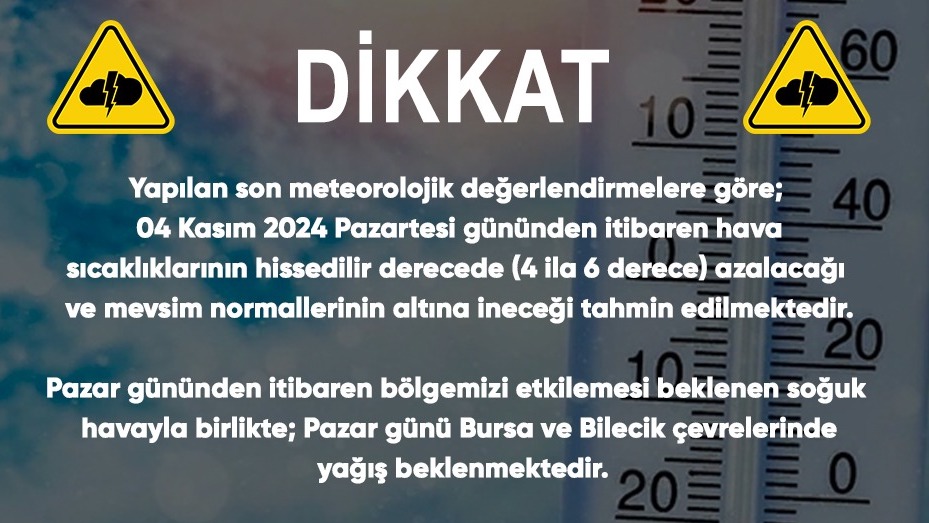 Bursa'da zirai don uyarısı