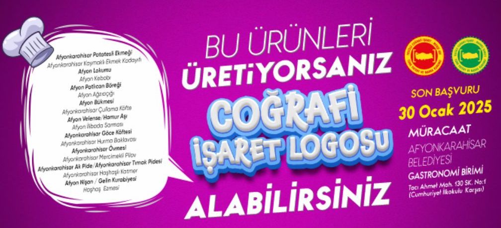 Afyonkarahisar'da coğrafi işaretli ürün satacaklara uyarı