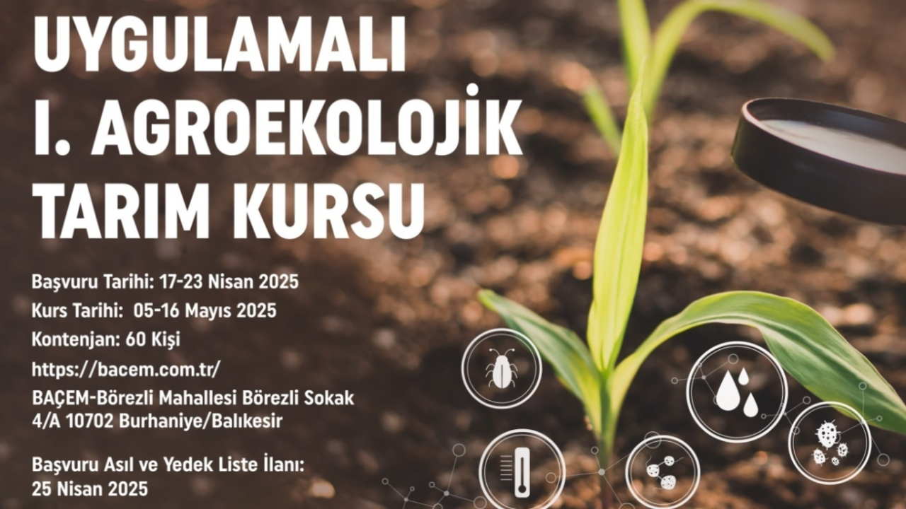 BAÇEM, "Uygulamalı 1. Agroekolojik Tarım Kursu" düzenliyor