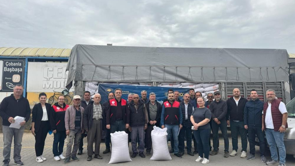 Gönen'de 14 ton çeltik tohumu dağıtıldı