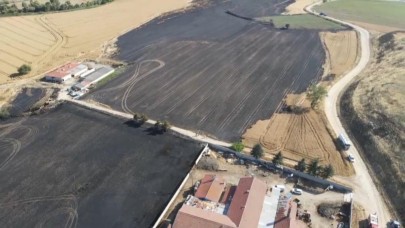 Tekirdağ'da 100 dönüm ekili alan yandı