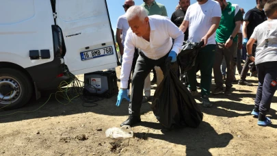 Bursa'da yangınlara dikkati çekmek için temizlik yapıldı