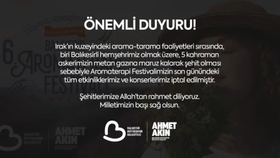Balıkesir Aromaterapi Festivali'nin son günü iptal edildi