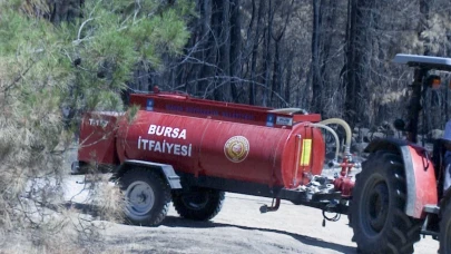 Bursa'da kırsaldaki tankerlerle yangına hızlı müdahale