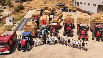 Şarköy'deki üreticilere 150 ton saman yardımı