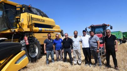 Beylikova Belediyesi 450 ton hububat hasat etti