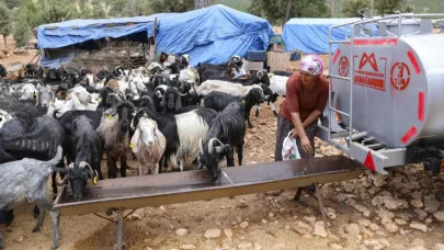 Sulama tankeri desteği Yörüklerin yüzünü güldürdü