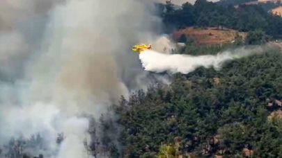 Harmancık yangınına 5 uçak 30 helikopterle müdahale sürüyor