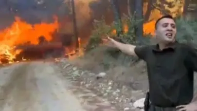 Alevler arasında kalmaktan son anda kurtuldular
