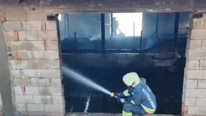 Seydişehir'de ahır yangını