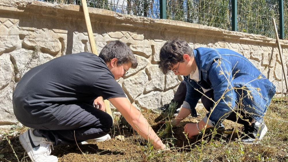 Gemlik&#039;te Okulda Tarım Projesi: Çocuklar üretimle buluşuyor