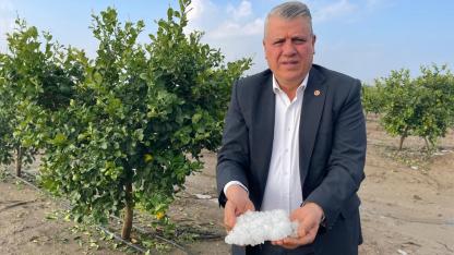 Adana çiftçisi 2025 yılı bitmeden bir darbe de doludan yedi