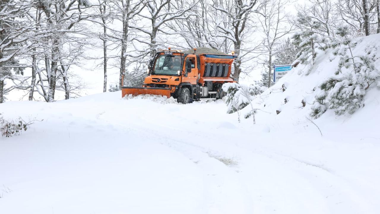 Osmangazi'de kar yüzünden ulaşım aksamadı