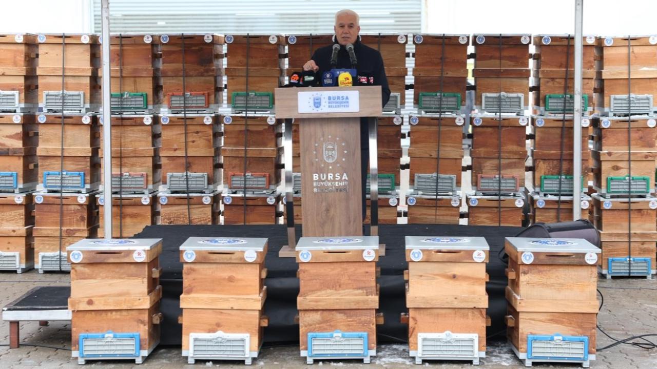 Bursa'da yangından etkilenen dağ yöresi arıcılarına destek