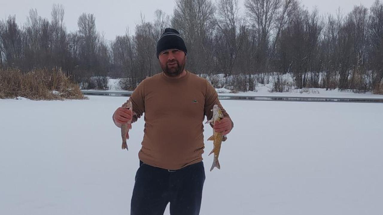 Kızılırmak’ta Eskimo usulü balık avladı