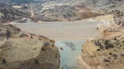 Konya'daki Selçuklu Tepekent Barajında su tutulmaya başlandı