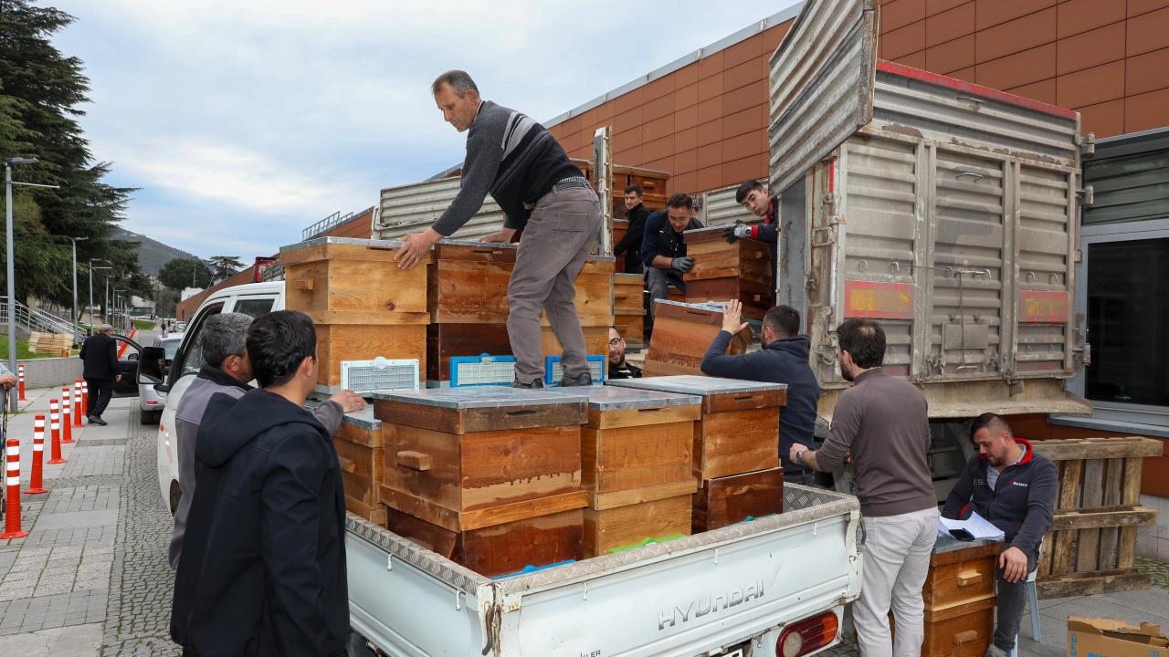 Bursa Büyükşehir'den üreticiye hem bilgi hem kovan desteği