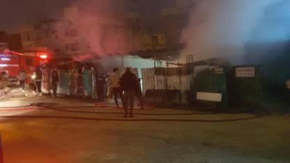 Bursa'da küçükbaş hayvan çiftliğinde yangın çıktı