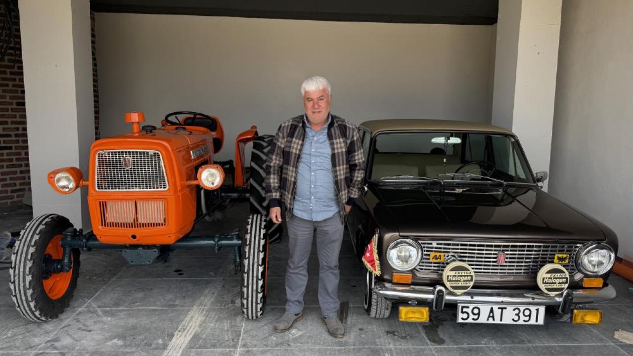 Baba mirası traktör ve otomobili aslına uygun yeniledi