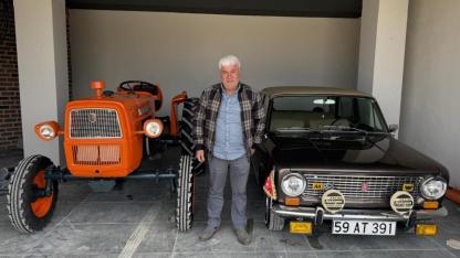 Baba mirası traktör ve otomobili aslına uygun yeniledi