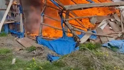 Keklik avcılarının kulübelerini yaktılar