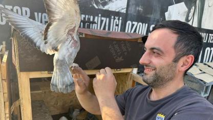 18 yıllık kaporta ustası güvercinlerine gözü gibi bakıyor