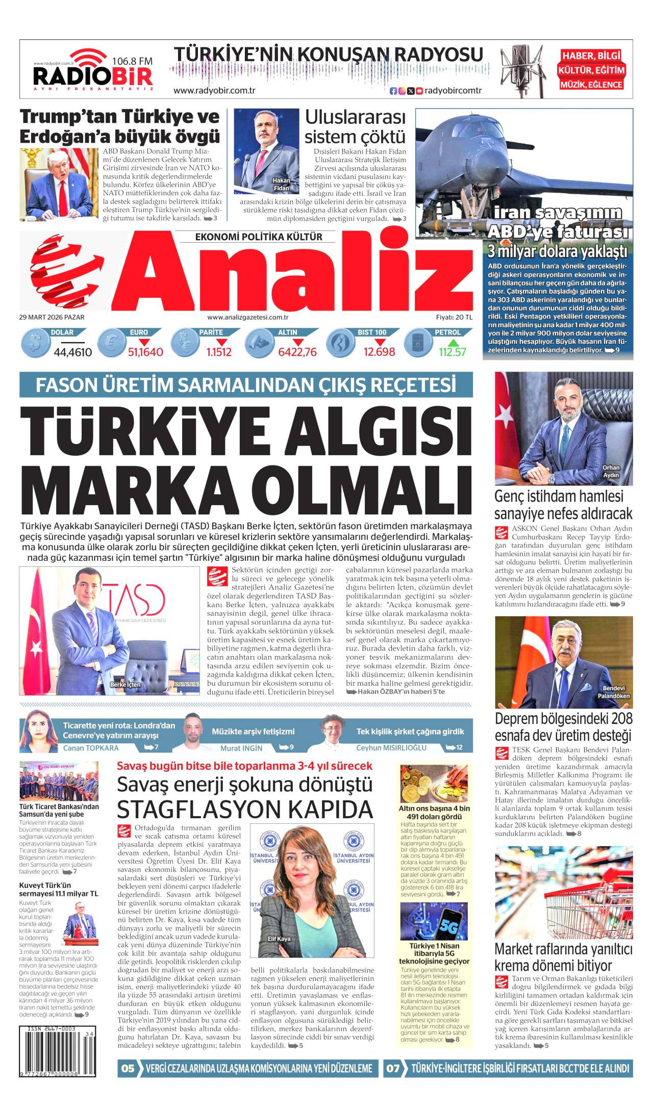 Analiz Gazetesi Gazete Manşeti