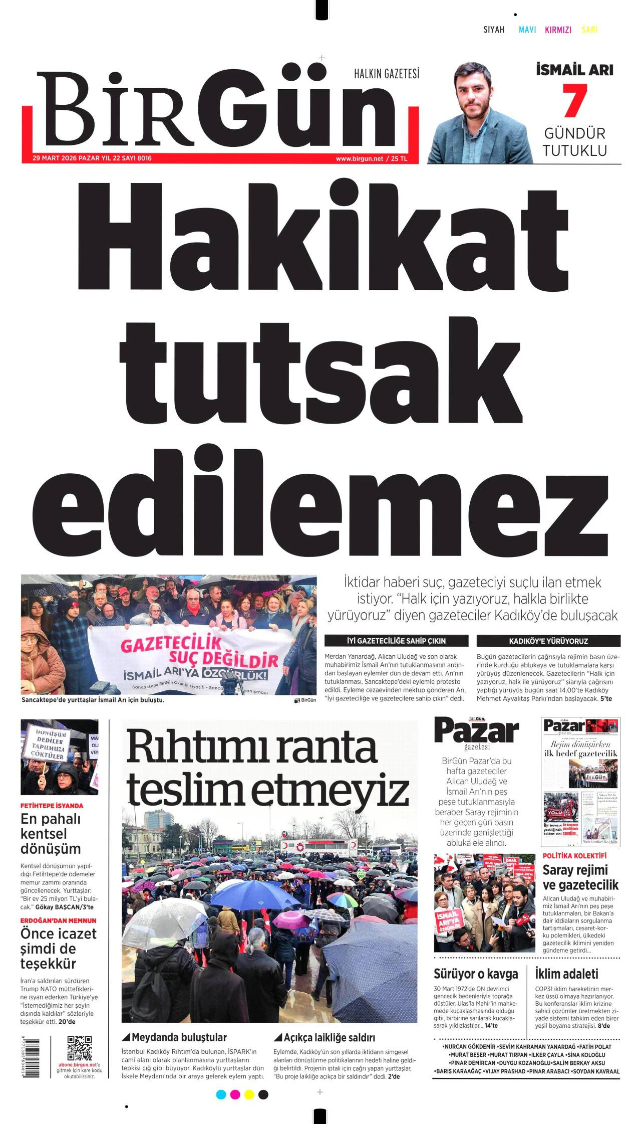 Birgün Gazetesi Gazete Manşeti