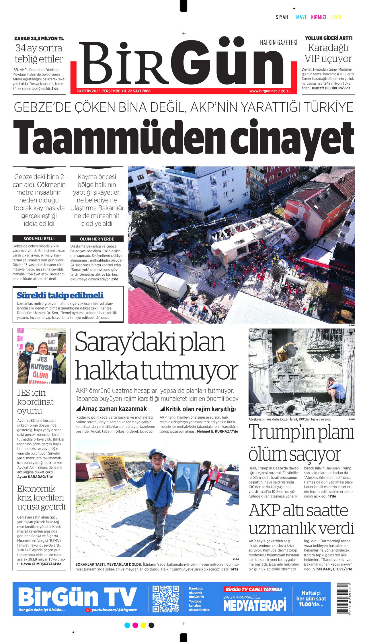 BİRGÜN Gazete Manşeti
