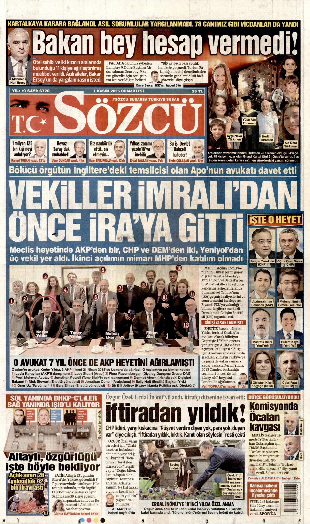 SÖZCÜ Gazete Manşeti