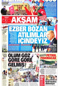 AKŞAM Gazete Manşeti