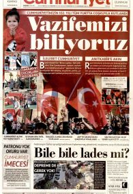 CUMHURİYET Gazete Manşeti