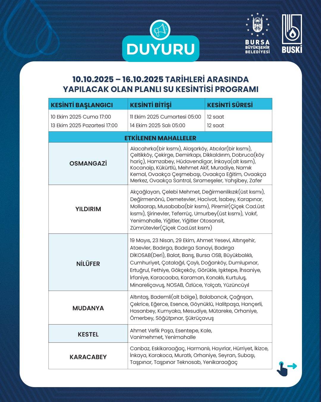Bursa barajlarında su tükeniyor planlı su kesintisine devam
