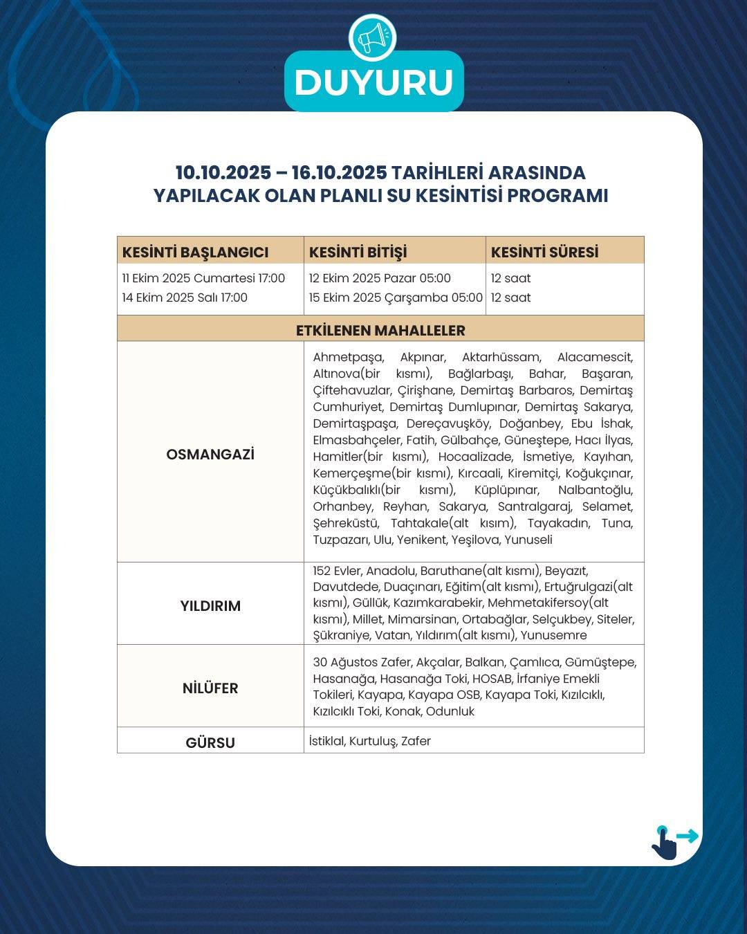Bursa barajlarında su tükeniyor planlı su kesintisine devam
