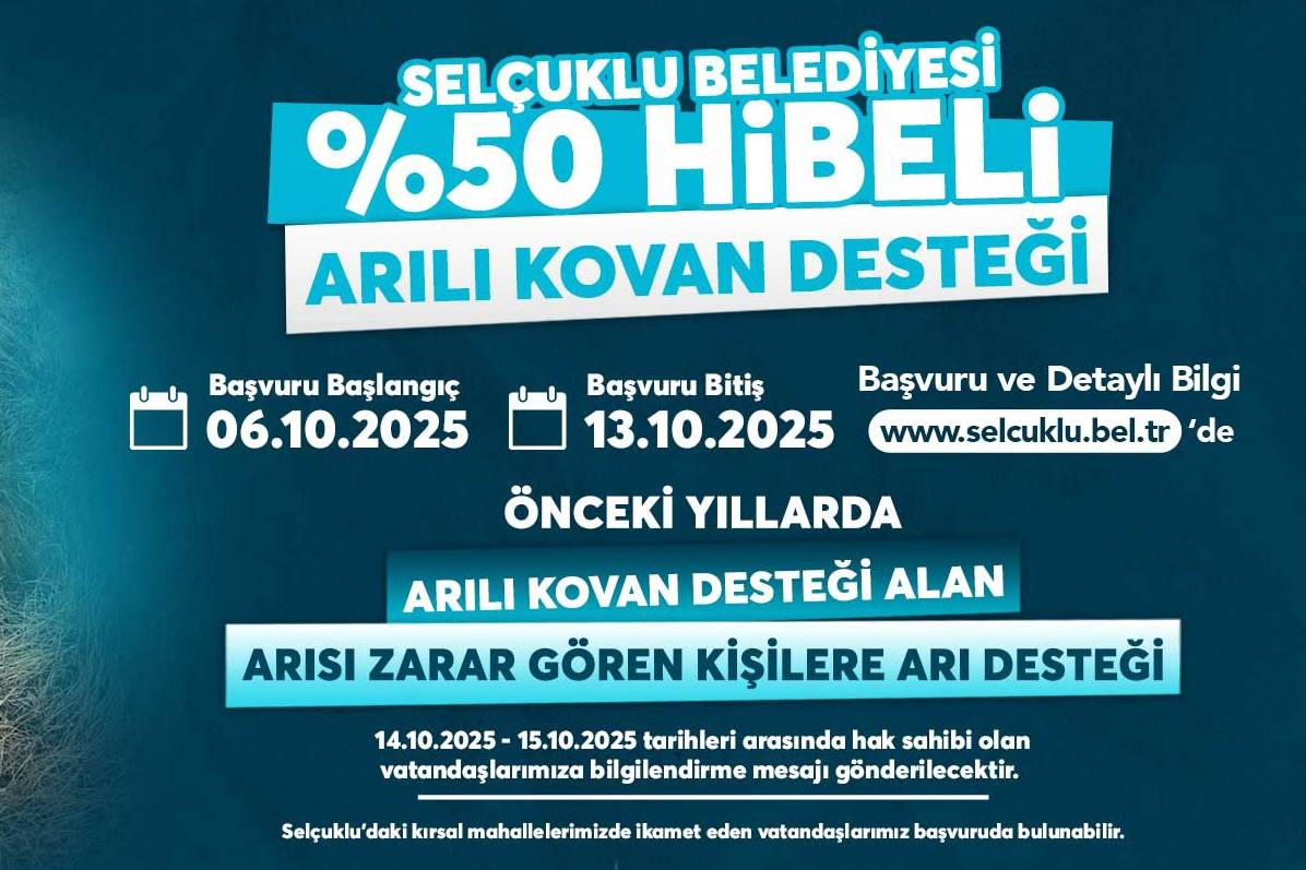 Selçuklu Belediyesinin arılı kovan desteğinde son 2 gün