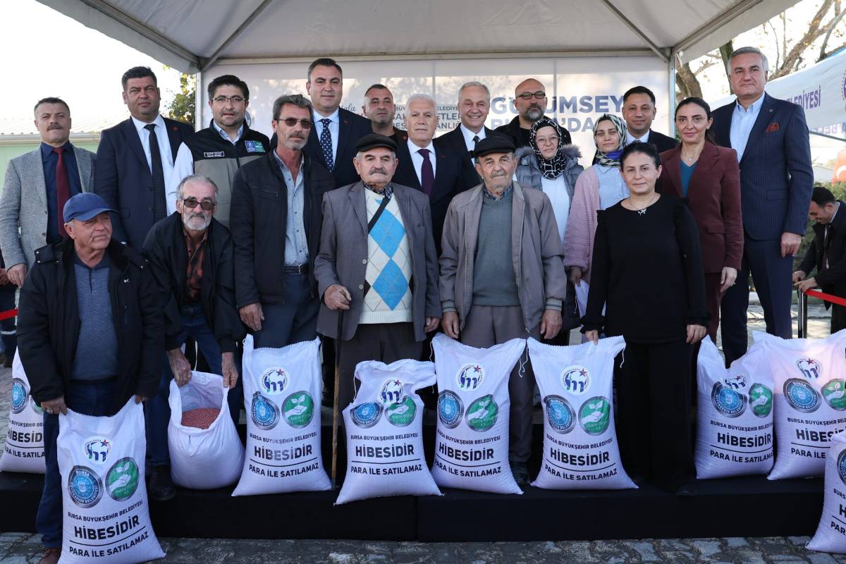 Mustafakemalpaşa'da üretildi Bursalı çiftçilere dağıtılıyor