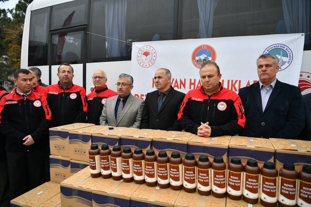 Kayseri'de besicilere geciken dezenfektan desteği