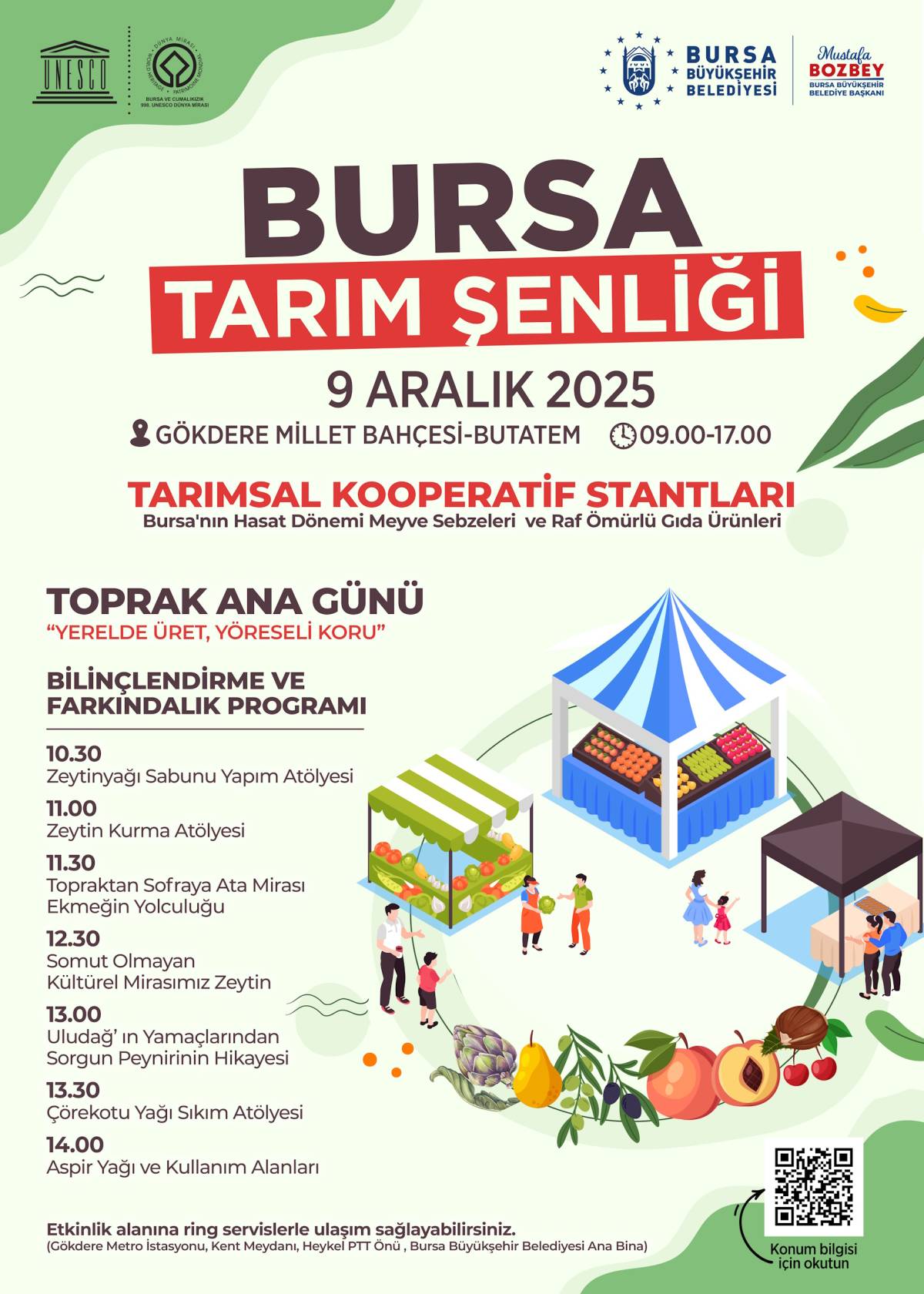 Bursa Tarım Şenliği ile tarım ve gıda ürünleri tanıtılacak