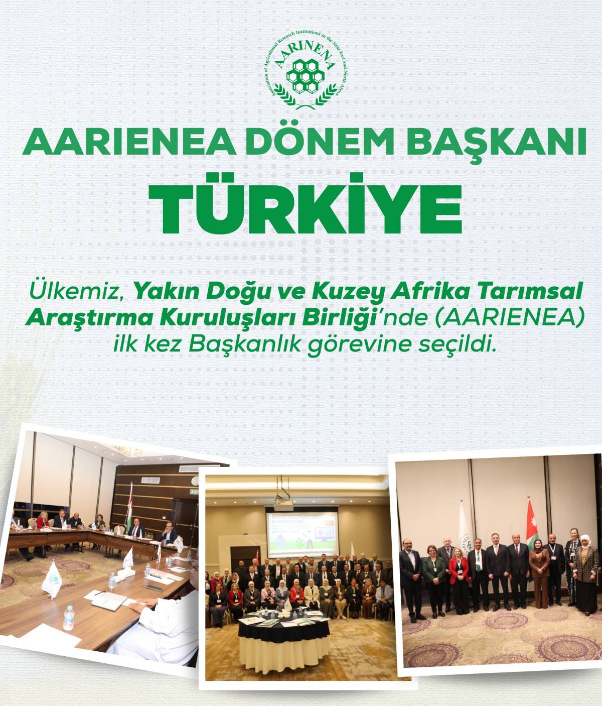 Türkiye ilk kez AARIENEA Başkanlığına seçildi