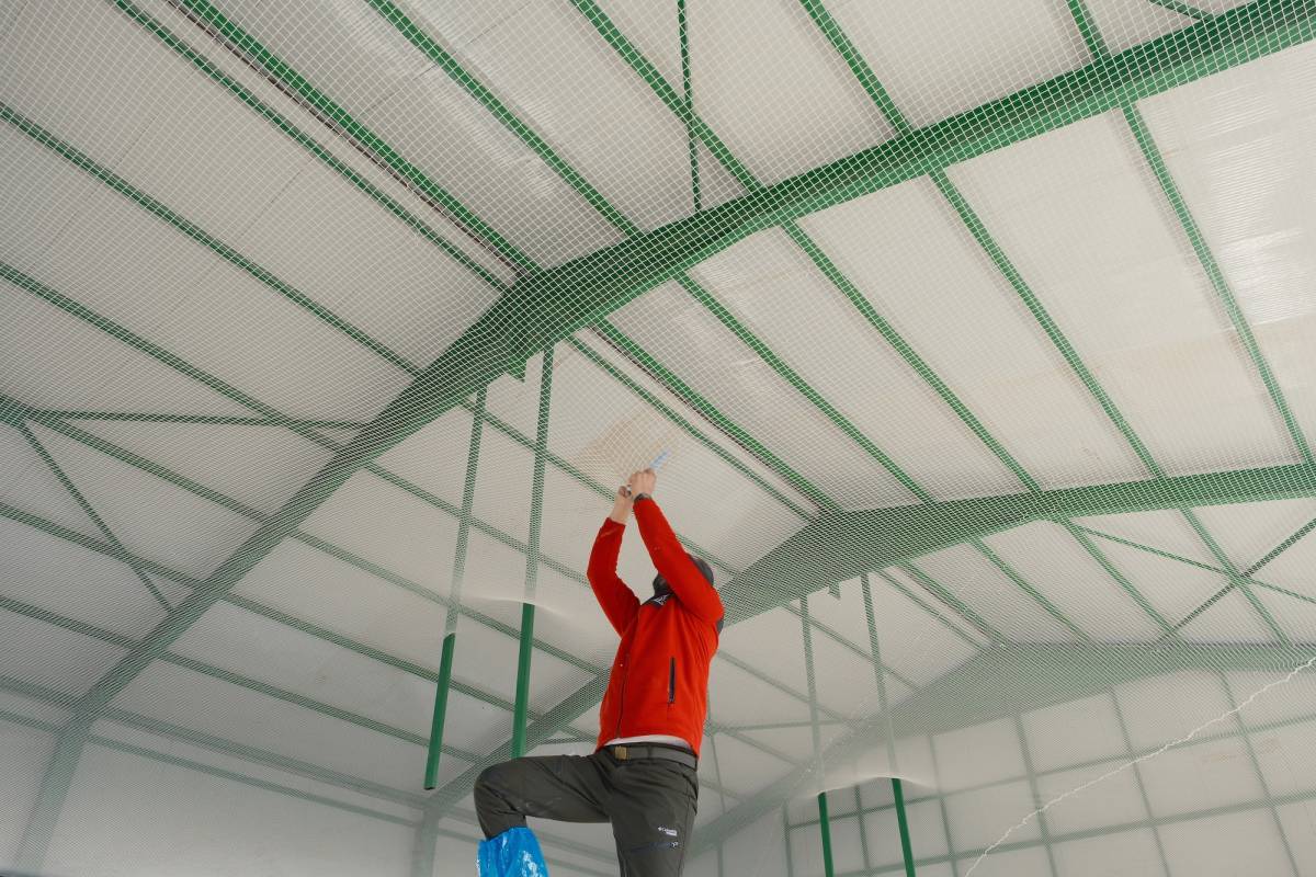 Hayvancılık işletmelerinde kuş filesi ile yüzde 100 biyogüvenlik sağlanabiliyor